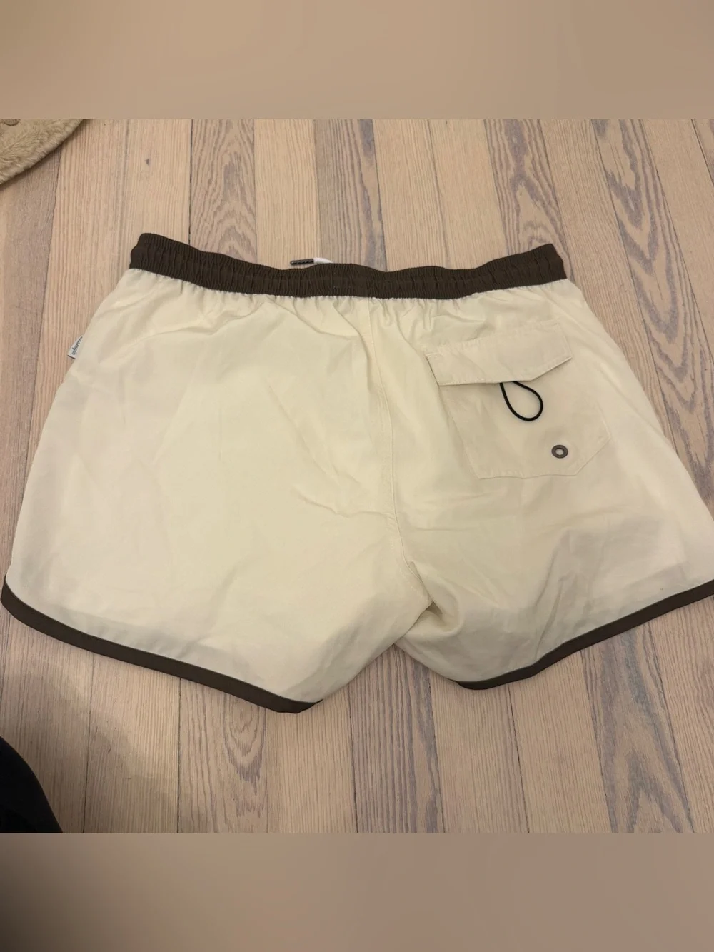 MaaMgic Men's White Drawstring Gym Shorts Size L